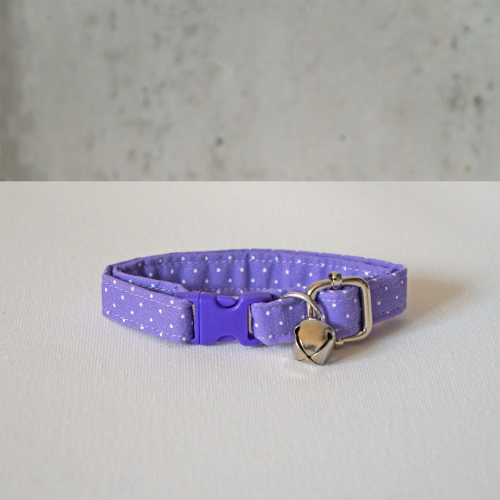 Lilac Dotted Cat Collar