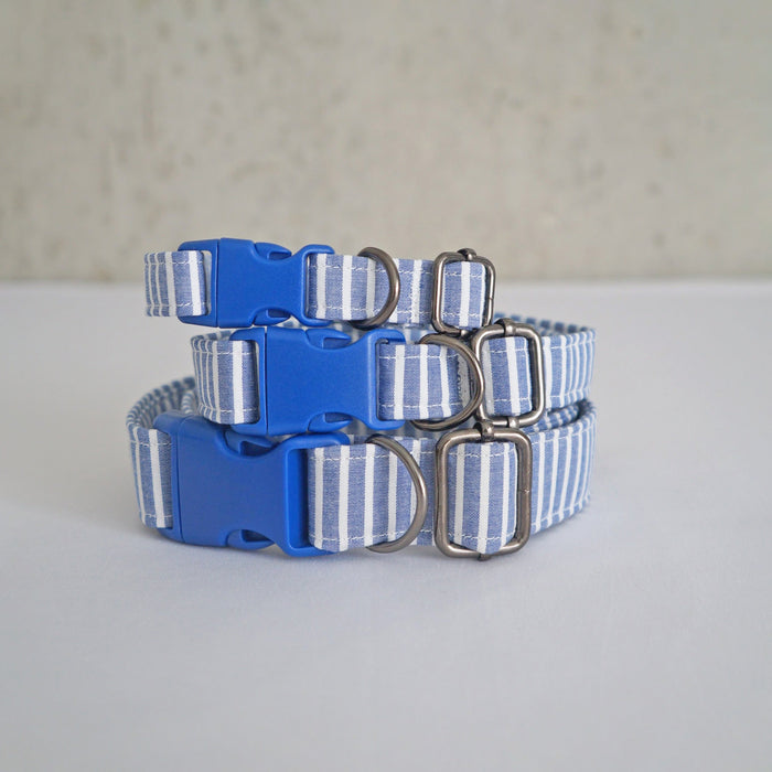 Blue Striped Dog Collar