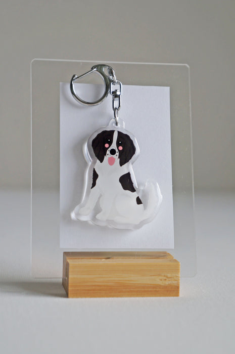 Brittany Spaniel Epoxy Keychain