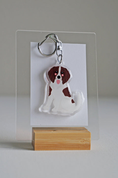 Brittany Spaniel Epoxy Keychain