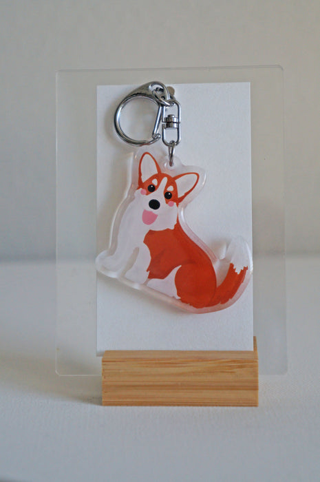 Corgi Epoxy Keychain