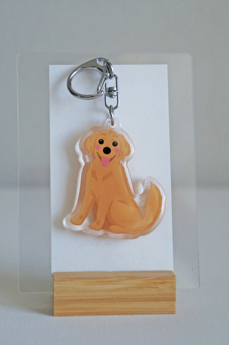 Golden Retriever Epoxy Keychain