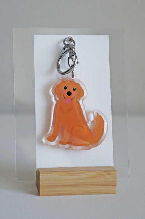 Golden Retriever Epoxy Keychain