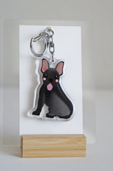 French Bulldog Epoxy Keychain