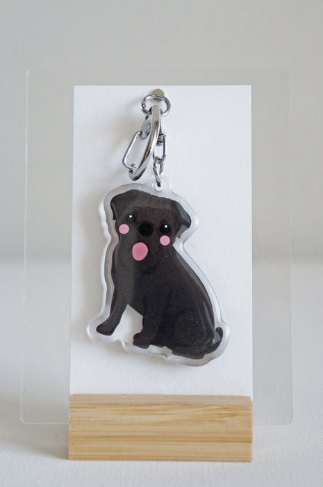 Pug Epoxy Keychain