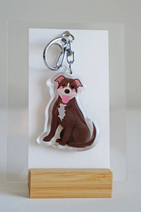 Pitbull Epoxy Keychain