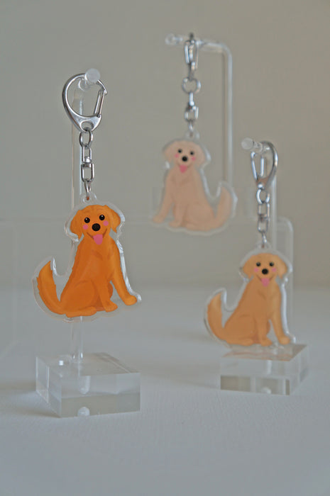 Golden Retriever Epoxy Keychain