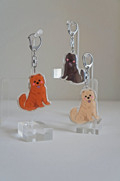 Chow Chow Epoxy Keychain