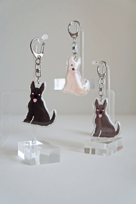 Scottish Terrier Epoxy Keychain