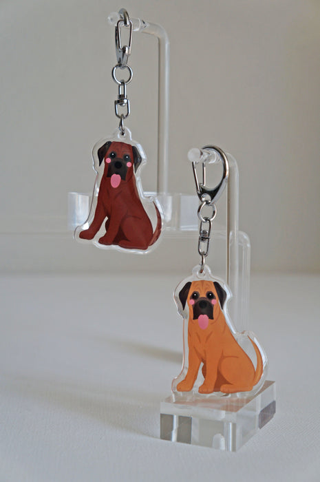 Bullmastiff Epoxy Keychain