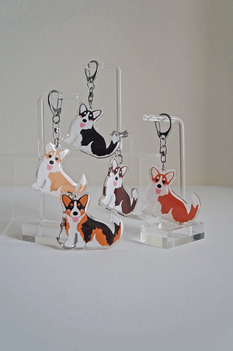 Corgi Epoxy Keychain