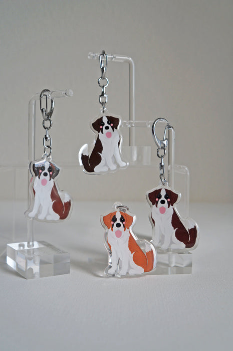 Saint Bernard Epoxy Keychain