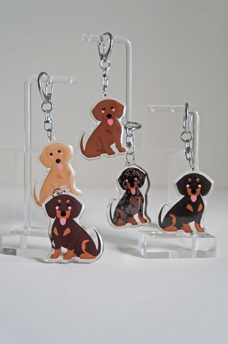 Dachshund Epoxy Keychain