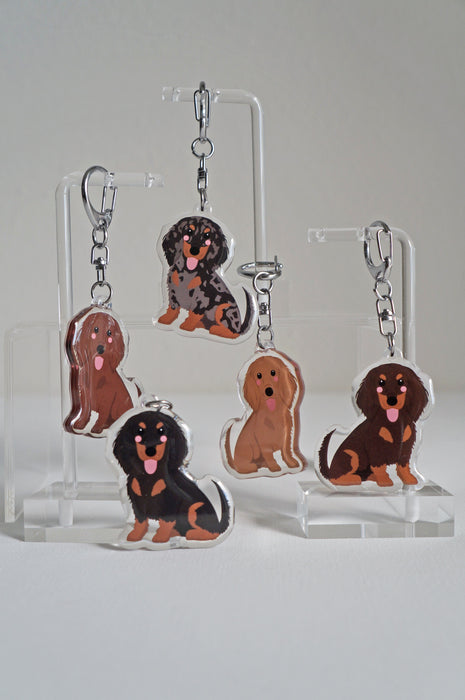 Dachshund Epoxy Keychain