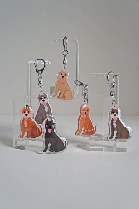 Pitbull Epoxy Keychain