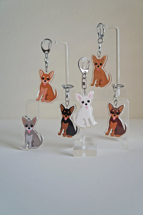 Chihuahua Epoxy Keychain