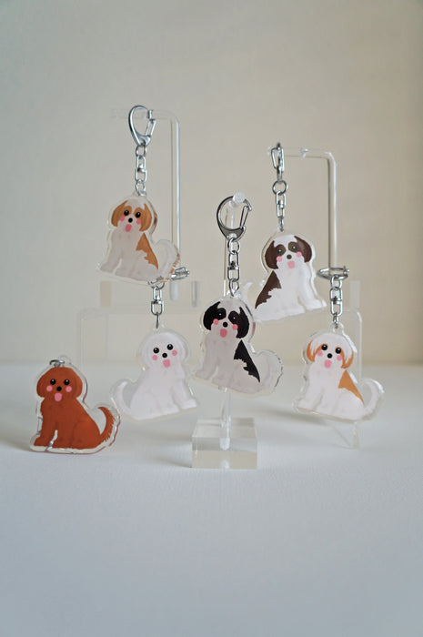 Shih Tzu Epoxy Keychain