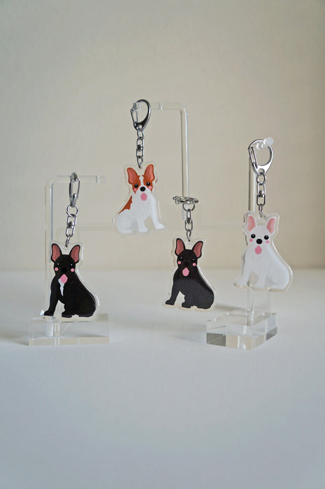 French Bulldog Epoxy Keychain