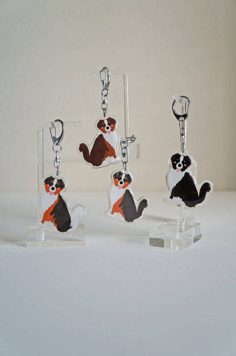 Australian Shepherd Epoxy Keychain