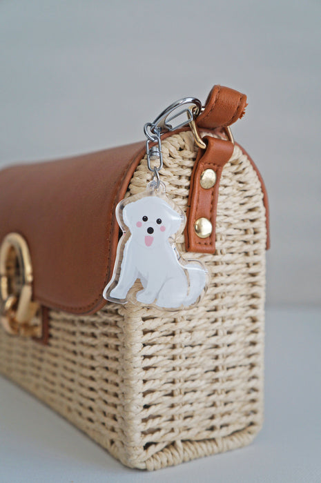 Bichon Frise Epoxy Keychain