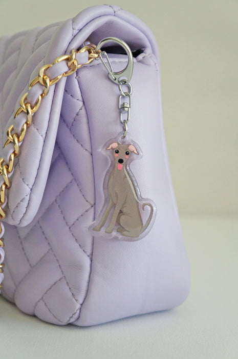 Italian Greyhound Epoxy Keychain