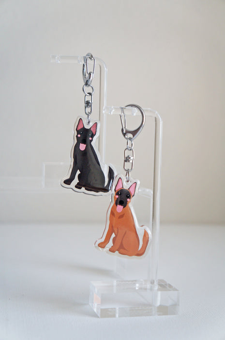 Belgian Malinois Epoxy Keychain