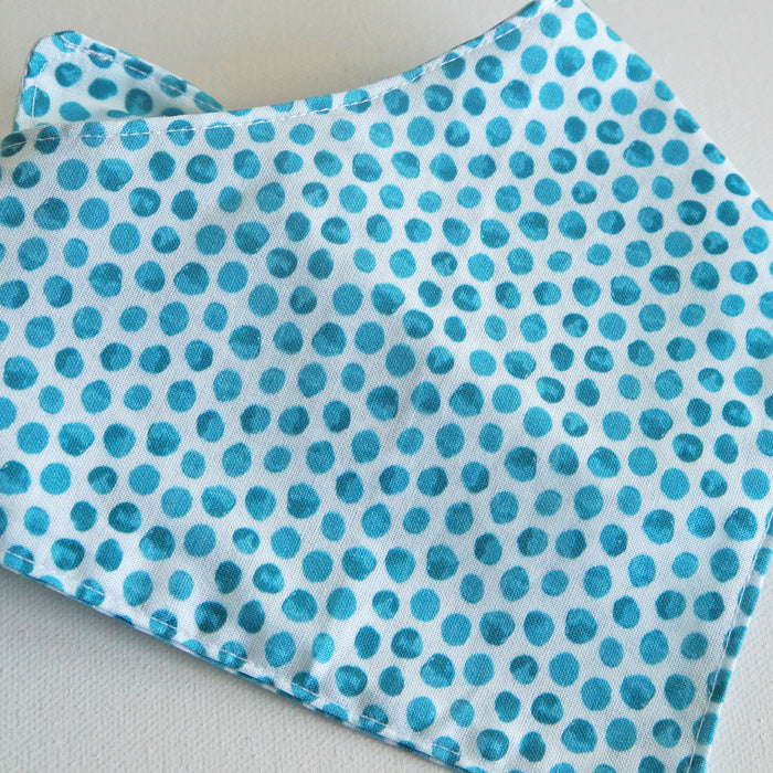 Teal Dotted Pet Bandanas