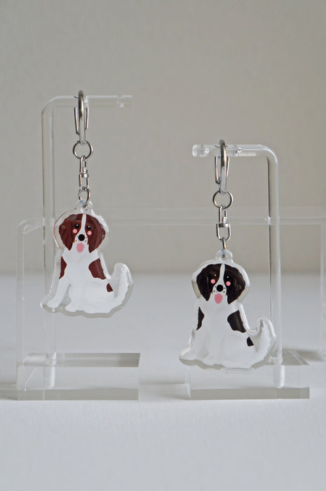 Brittany Spaniel Epoxy Keychain