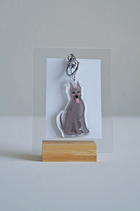 Great Dane Epoxy Keychain