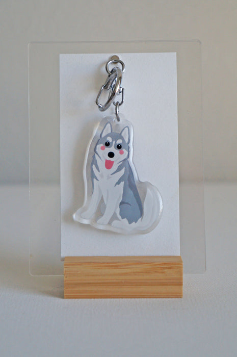 Husky Epoxy Keychain