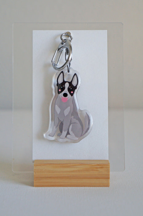 Australian Cattle Dog Epoxy Keychain