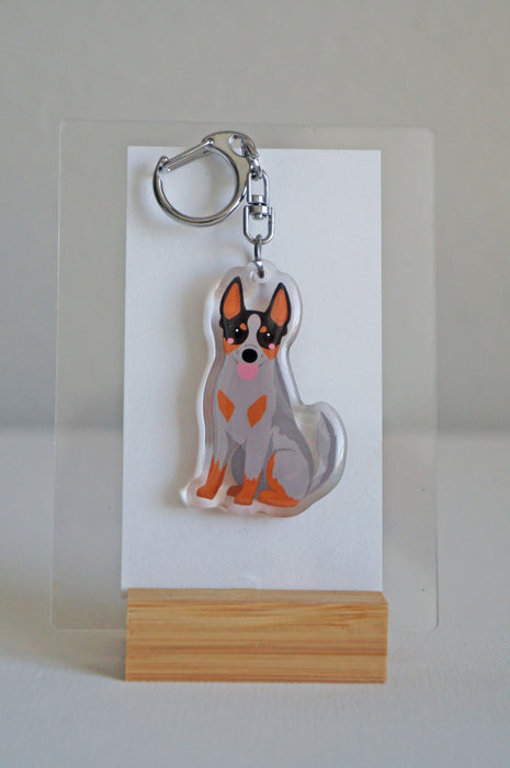 Australian Cattle Dog Epoxy Keychain