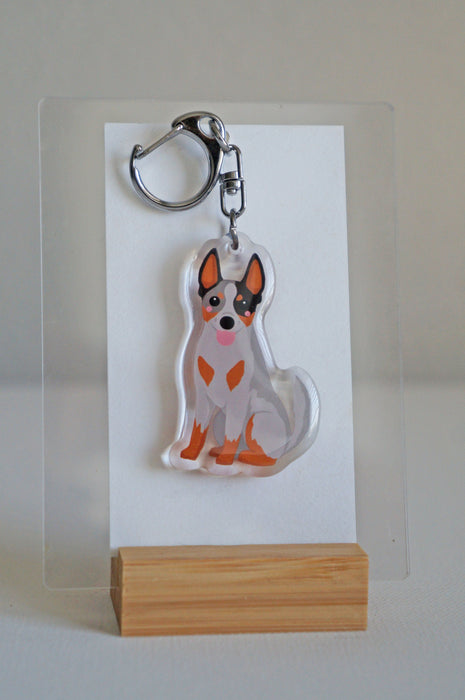 Australian Cattle Dog Epoxy Keychain