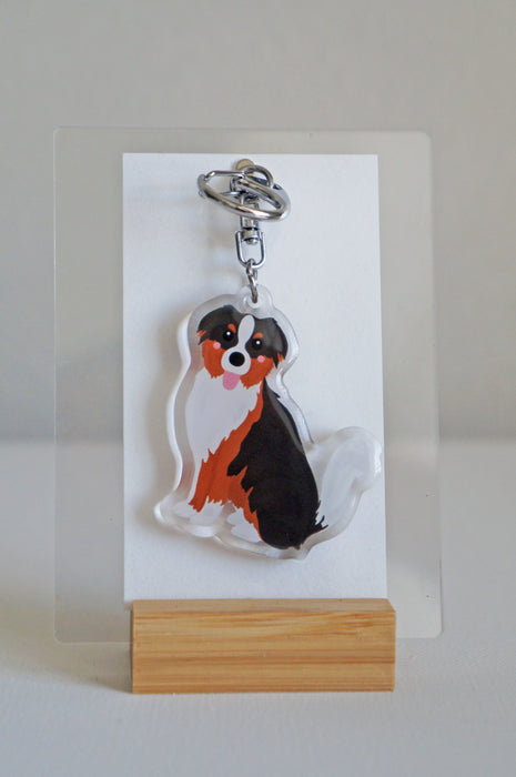 Australian Shepherd Epoxy Keychain