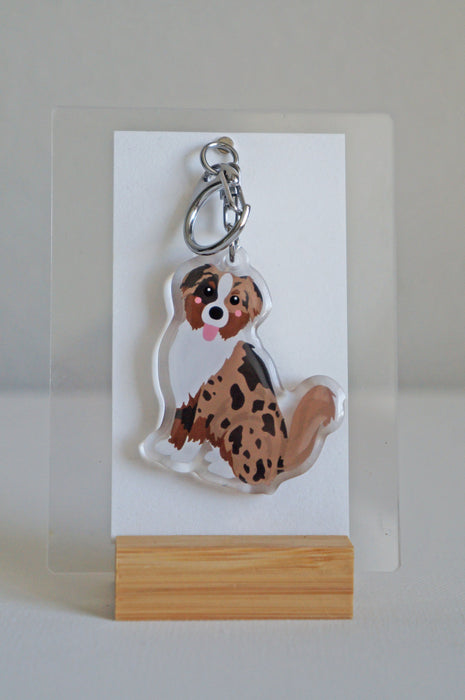 Australian Shepherd Epoxy Keychain