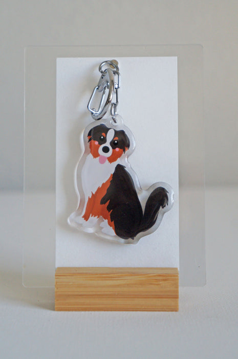 Australian Shepherd Epoxy Keychain