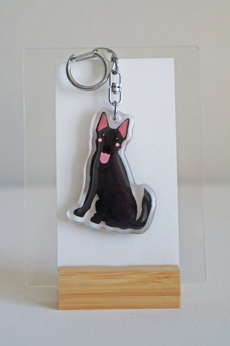 Belgian Malinois Epoxy Keychain