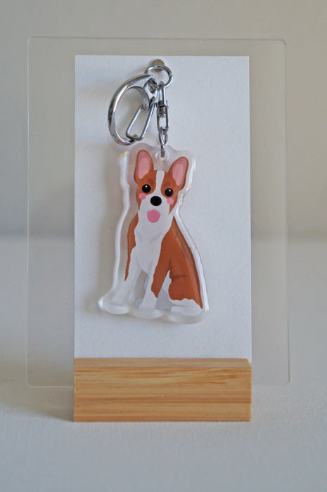 Boston Terrier Epoxy Keychain