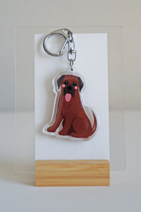 Bullmastiff Epoxy Keychain