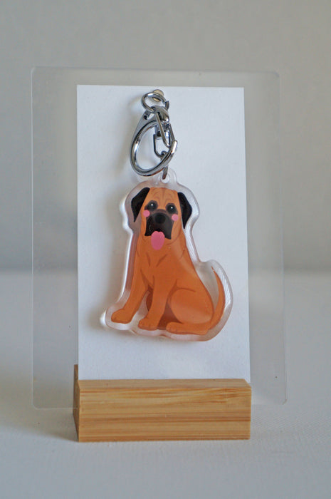 Bullmastiff Epoxy Keychain