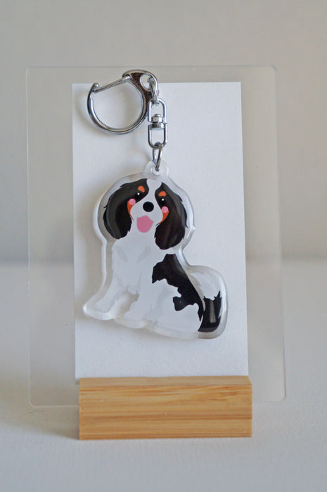 Cavalier King Charles Spaniel Epoxy Keychain