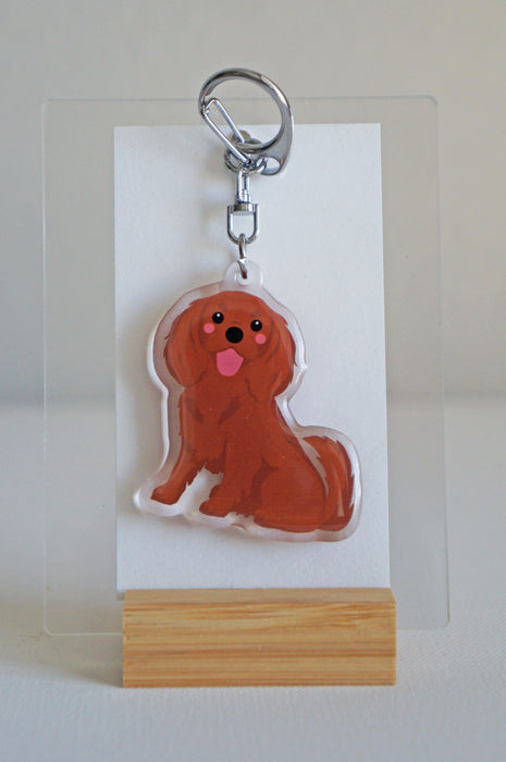 Cavalier King Charles Spaniel Epoxy Keychain