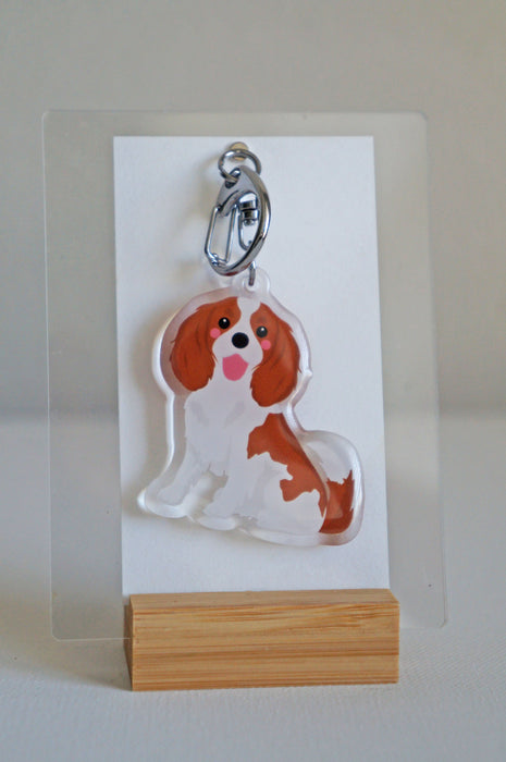 Cavalier King Charles Spaniel Epoxy Keychain