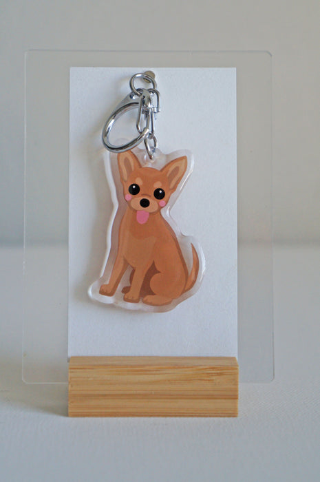 Chihuahua Epoxy Keychain