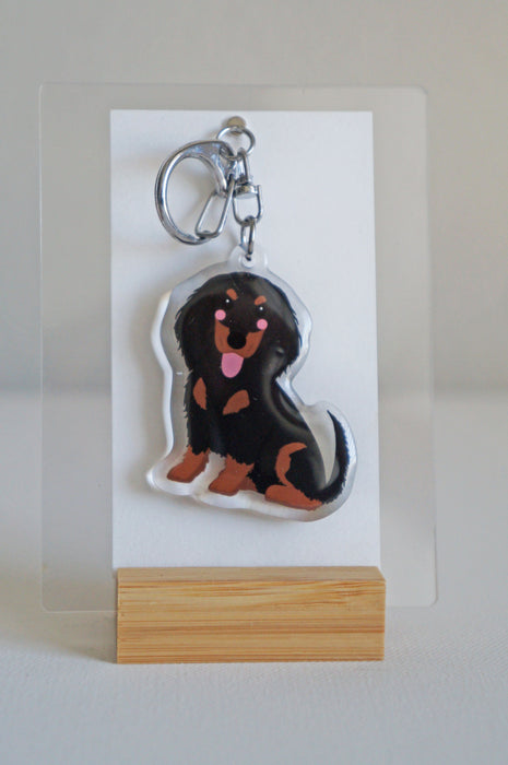 Dachshund Epoxy Keychain