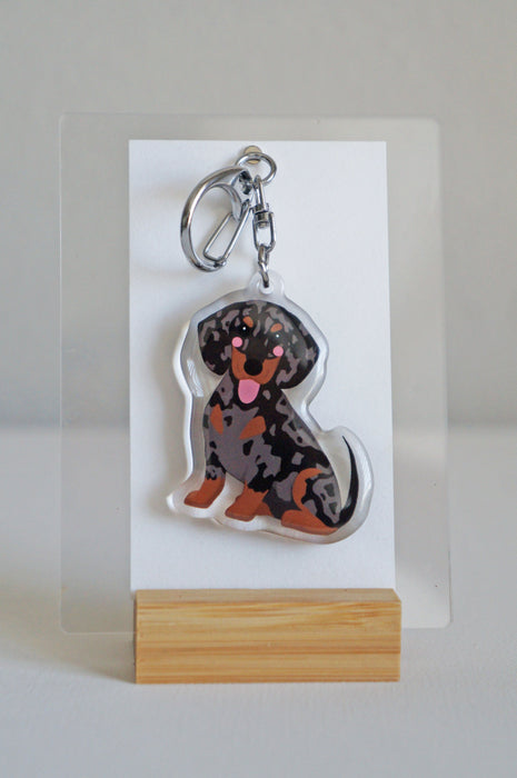 Dachshund Epoxy Keychain