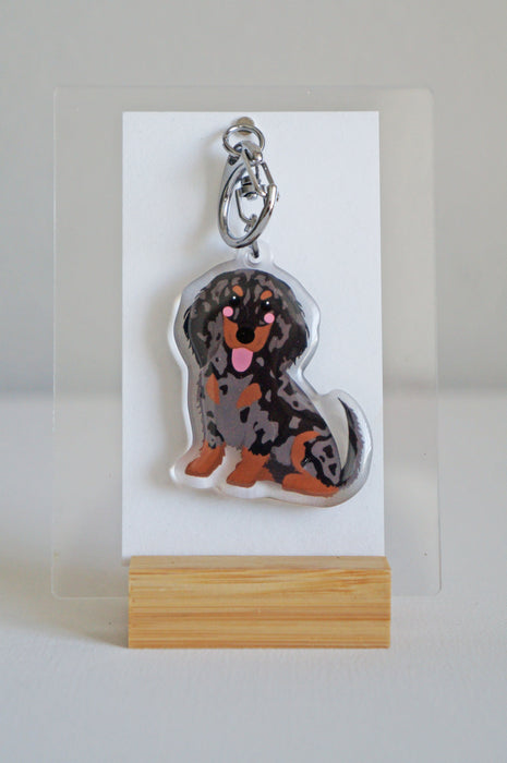 Dachshund Epoxy Keychain