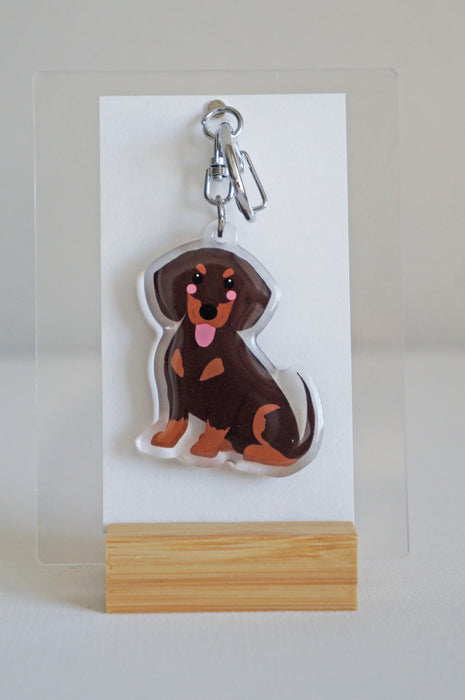 Dachshund Epoxy Keychain