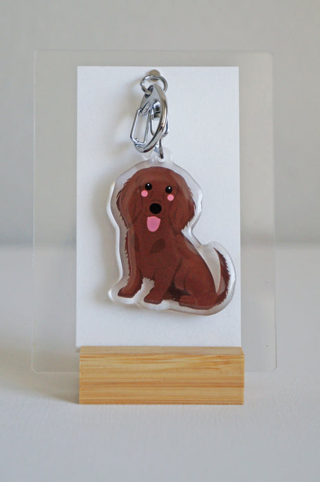 Dachshund Epoxy Keychain