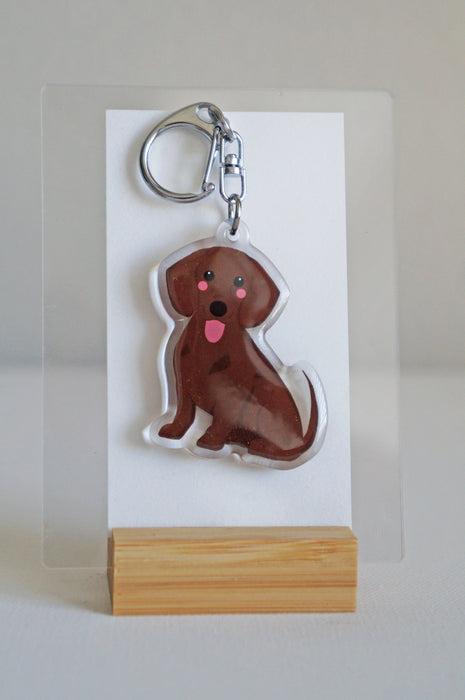 Dachshund Epoxy Keychain